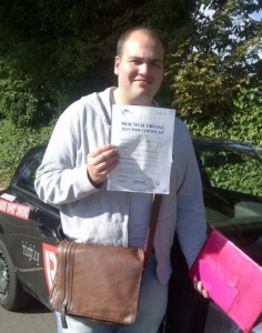 Lee's student passes his driving test